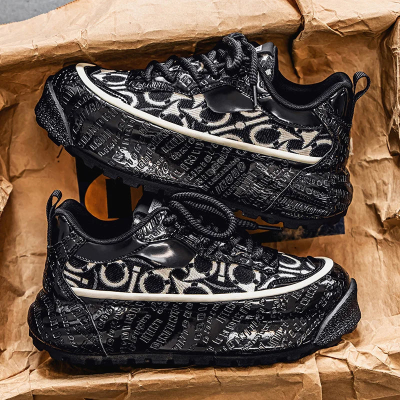 Men's thick-soled anti-slip sports shoes - Casual and fashionable sports shoes, suitable for couples' outdoor activities, joggin