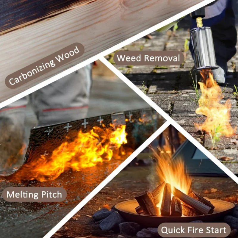 Portable Kitchen Torch, Multi Purpose Gas Torch Lighter, Metal Jet, For Pastry & Steak Cooking, Outdoor & Barbecue Fire Starter