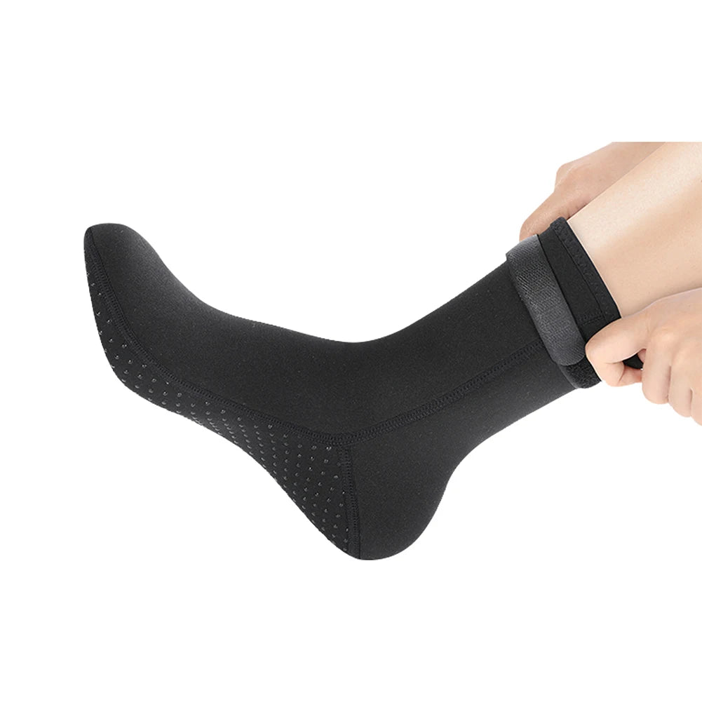 3mm Diving Surfing Boots Winter Warm Unisex Snorkeling Fin Sock Anti Slip Neoprene Wearable Portable Lightweight for Water Sport