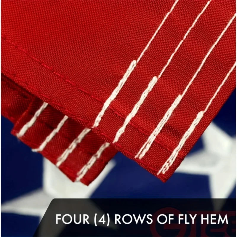 American USA Flag 3x5 Ft Embroidered 210D Polyester Country Flag Embroidered Stars Sewn Stripes Indoor Outdoor