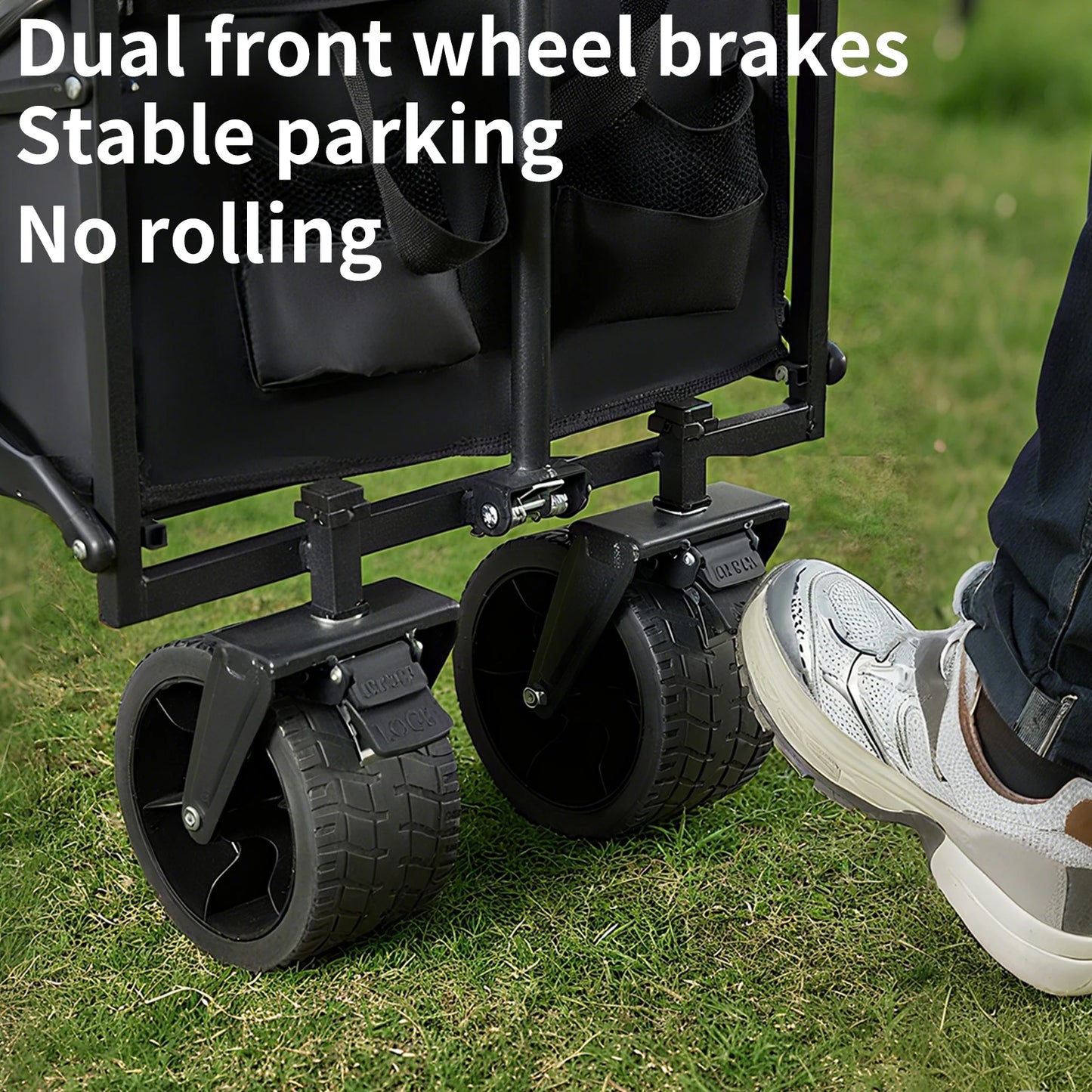 Foldable Portable Picnic Outdoor Camping Cart Heavy Duty Folding Utility Cart Shopping Beach Collapsible Folding Utility Cart