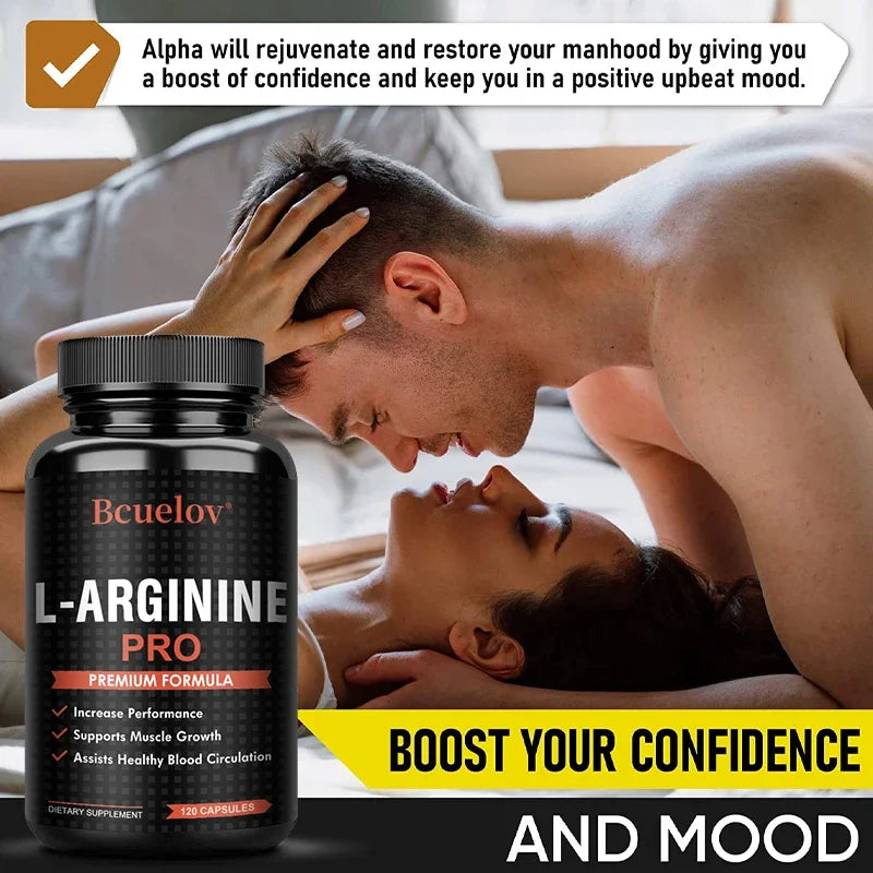 Men's Energy Supplements - Supports Muscle, Strength, Endurance & Performance - 120 Dietary Capsules