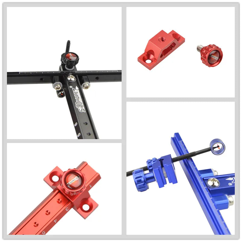 Aluminum Alloy Recurve Bow Sight Color 6inch Right/Left Hand for Archery Target Hunting Shooting Aiming Tool Accessory