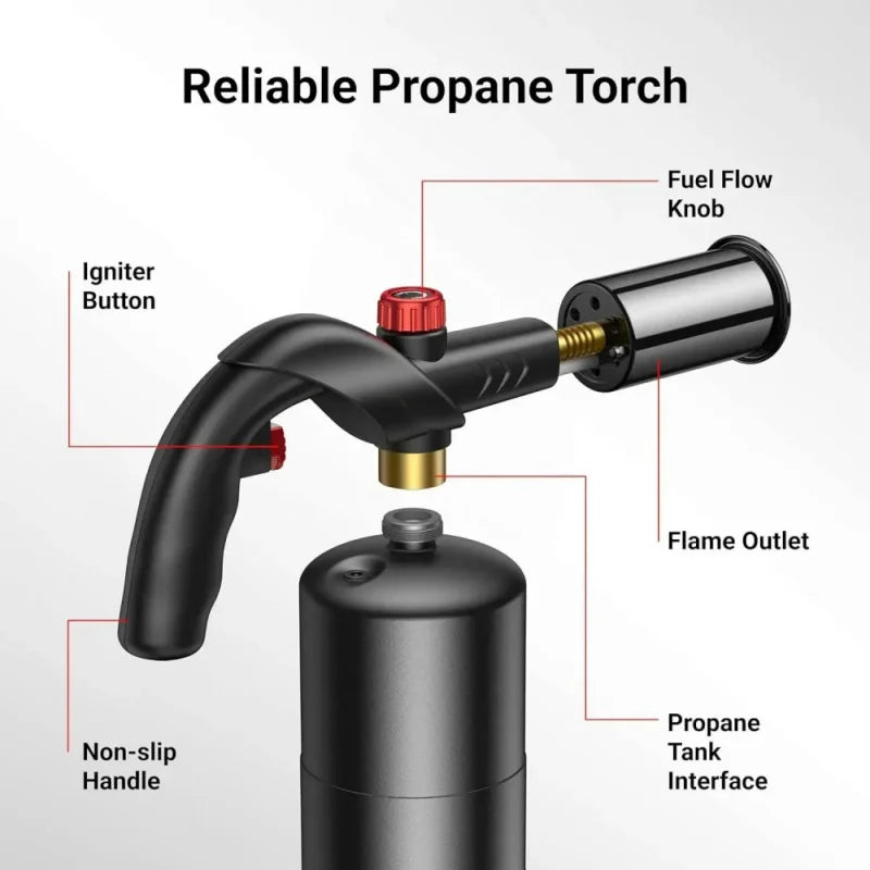 Portable Kitchen Torch, Multi Purpose Gas Torch Lighter, Metal Jet, For Pastry & Steak Cooking, Outdoor & Barbecue Fire Starter