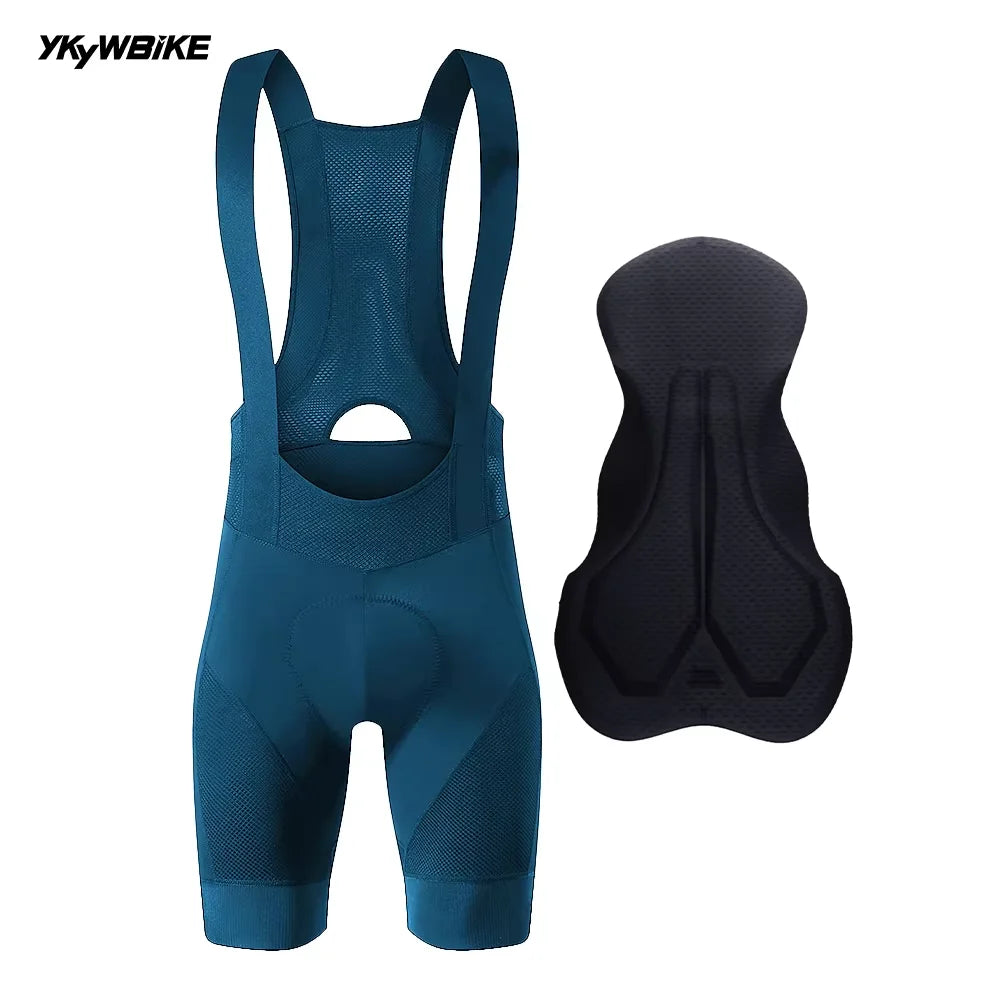 YKYWBIKE Men's Cycling Bib Shorts 6 Hours Padded Belgium Padding Road Bike Bibs Bicycle Tights Cycling MTB Bib Pants