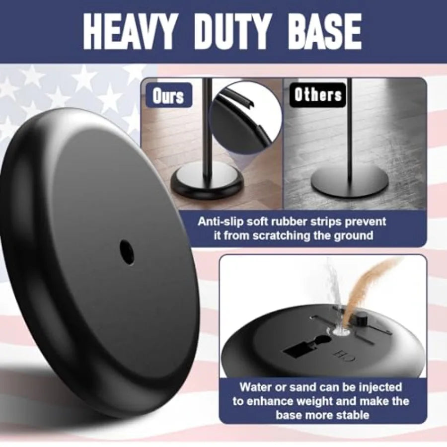 Indoor Flag Pole and Stand, 8Feet Flagpole Kit with Base Eagle Topper 3x5 Feet American Flag, Heavy Duty Indoor Flag Pole for C