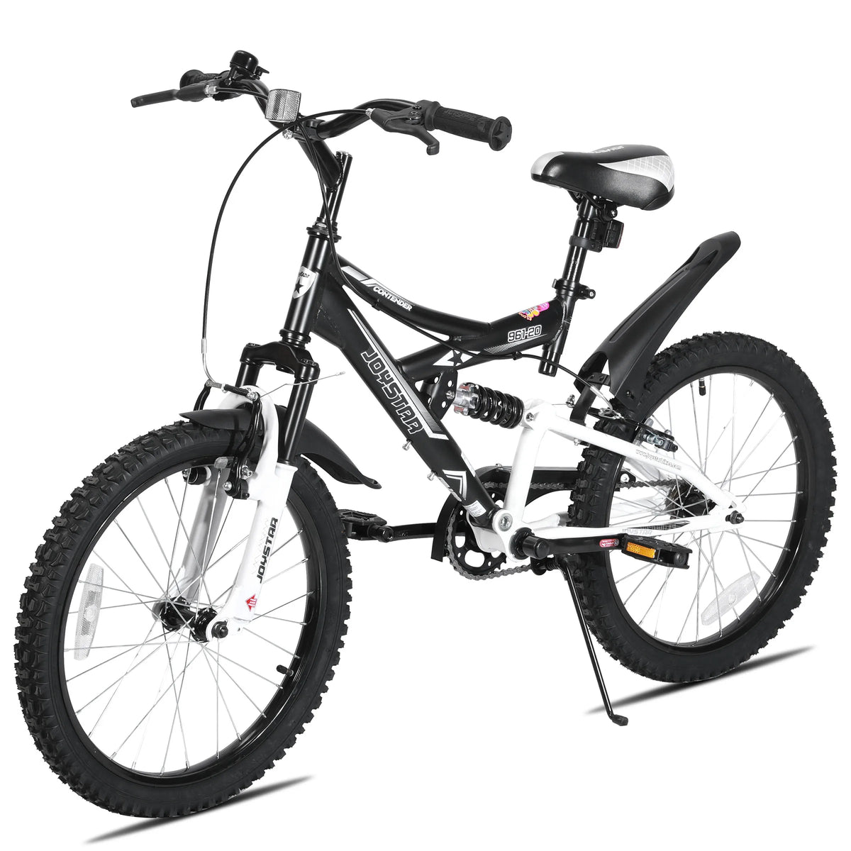 JOYSTAR Dual-Suspension Kids Mountain Bike 20/24" for Ages 6-12 Boys Girls with Dual Handbrake And Kickstand Multiple Colors Available