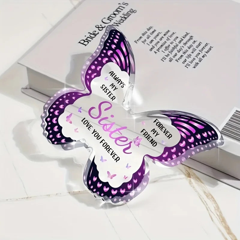 2-piece set Acrylic exquisite butterfly ornaments , birthday gifts for mothers and sisters, Christmas gifts, Thanksgiving gifts