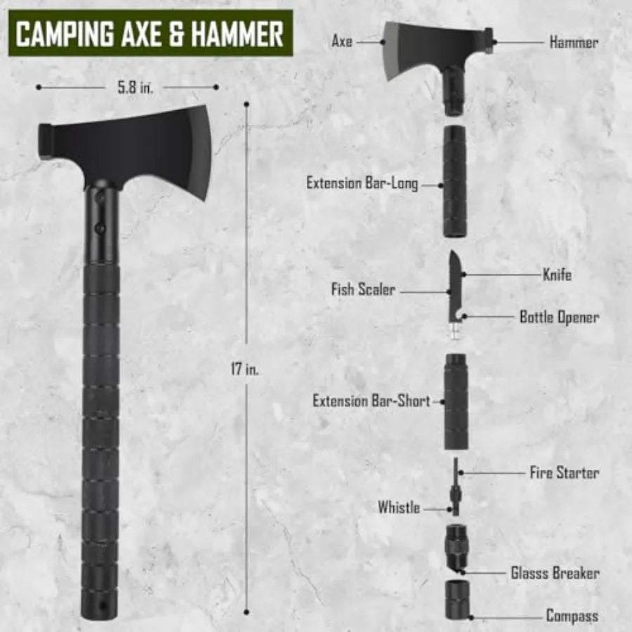 Survival Kit, 268 Pcs Emergency Survival Gear and Equipment plies with First Aid Kit, Camping Axe, Headlamp, Crossbody Bag for