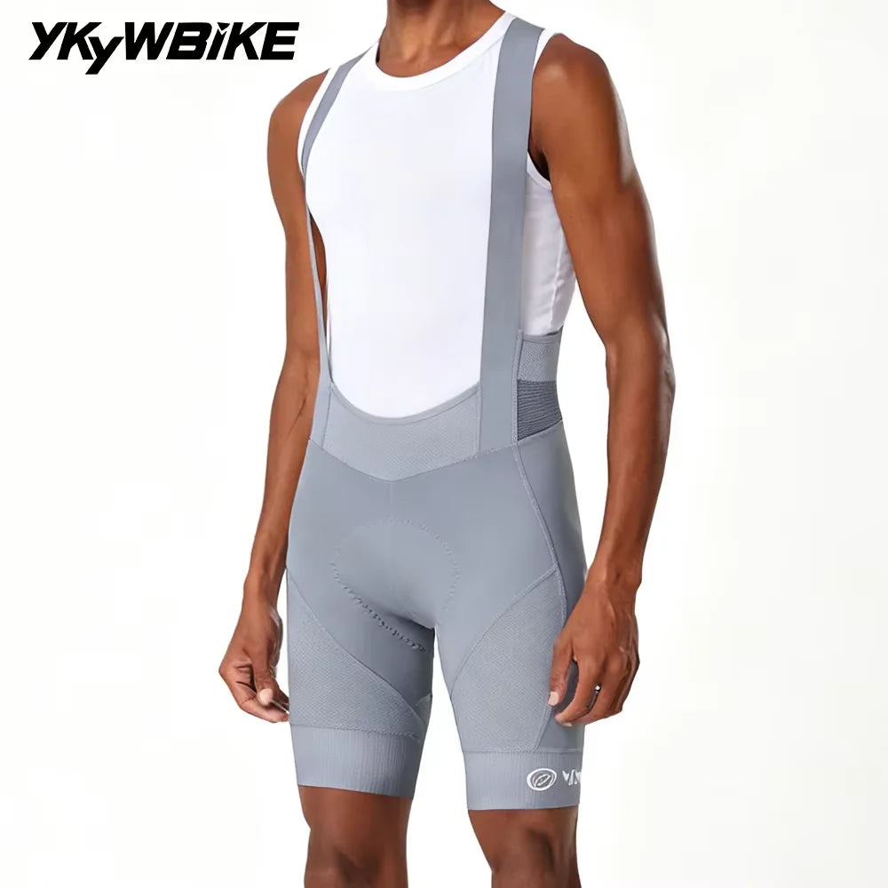 YKYWBIKE Men's Cycling Bib Shorts 6 Hours Padded Belgium Padding Road Bike Bibs Bicycle Tights Cycling MTB Bib Pants