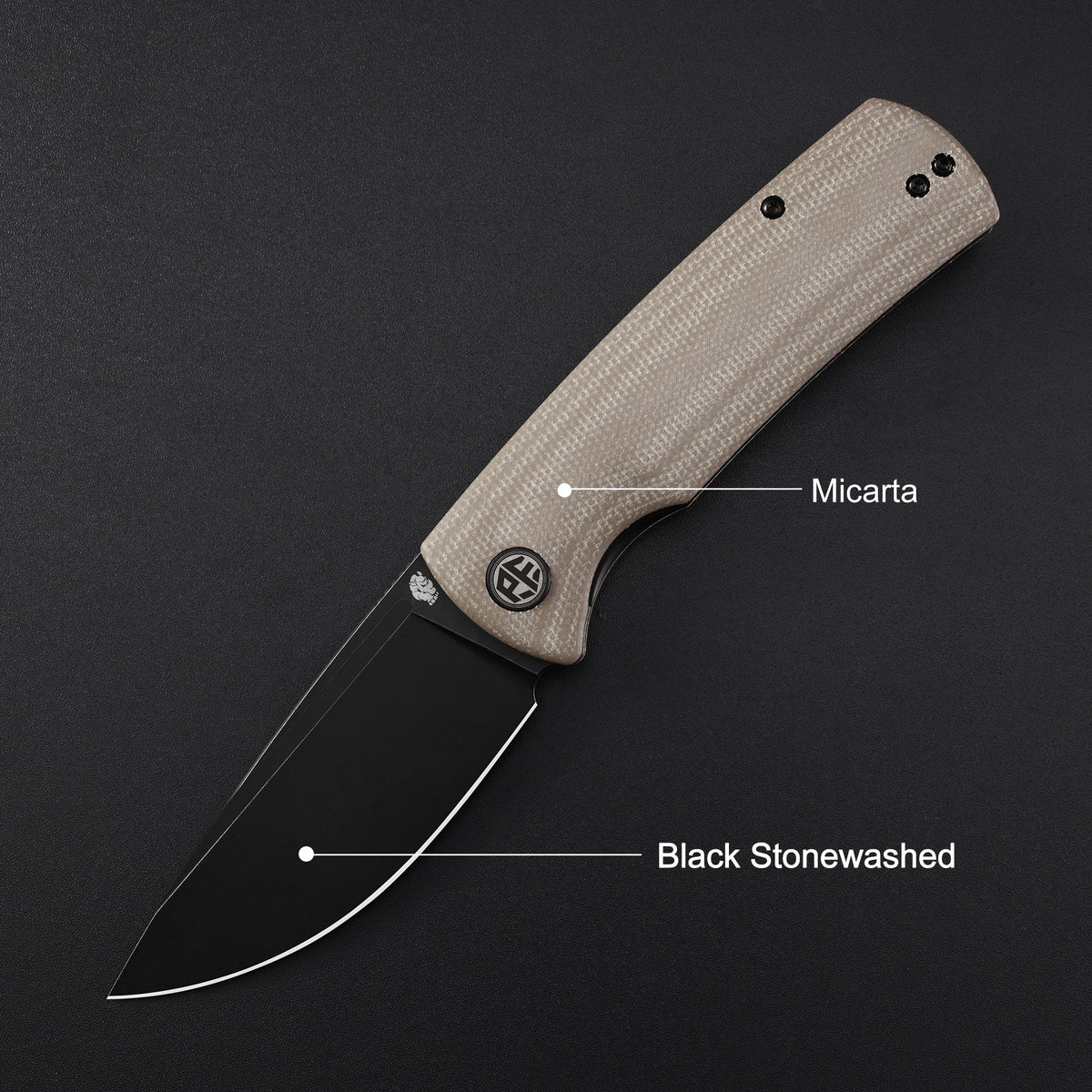 Petrified Fish Beluga PFP01 Quality Folding Knife Jackknife K110 Knife for Hunting Outdoor Camping Fish Pocketknife EDC Tool