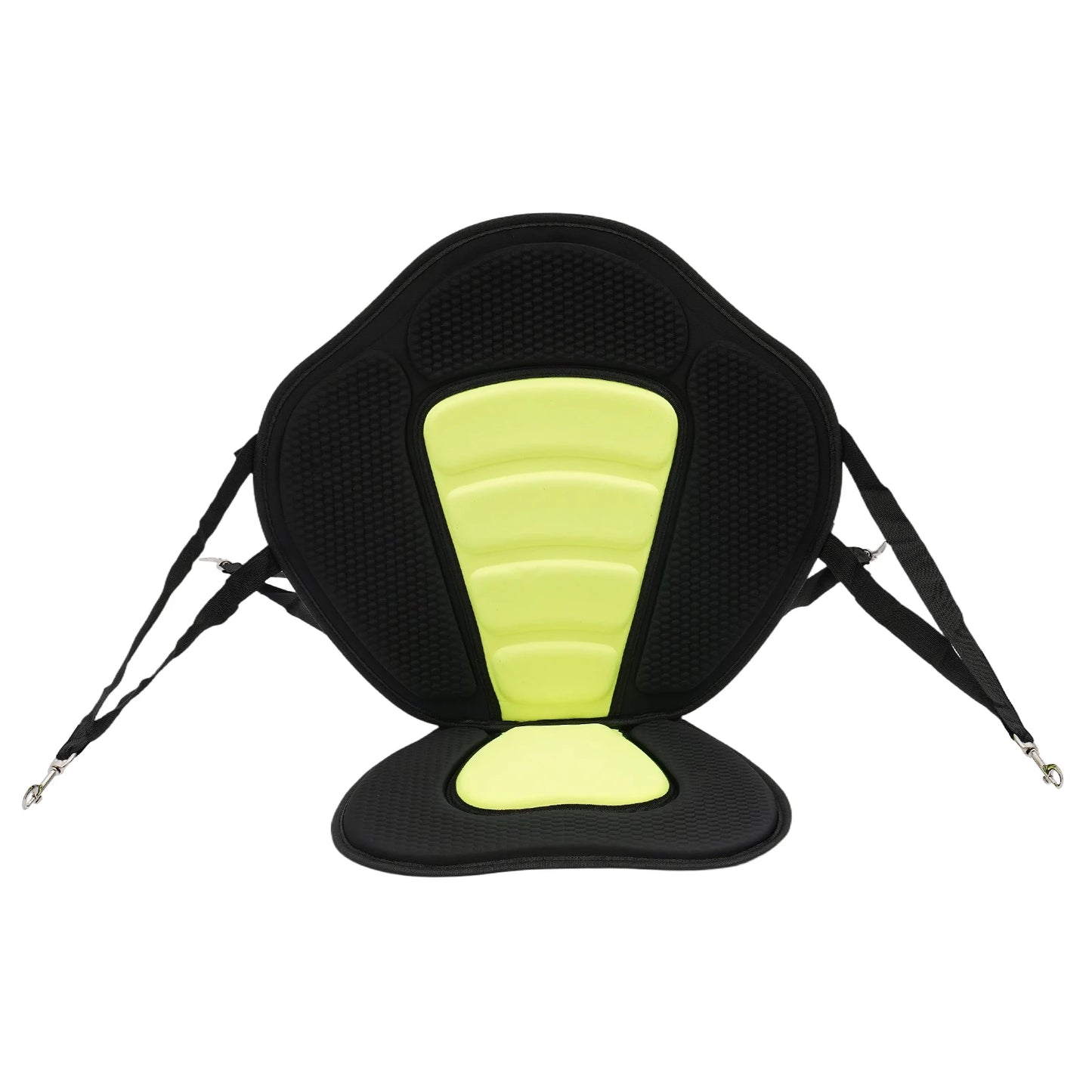 Ergonomic Paddle Board Seat Breathable Black Mesh Lime Foam Cushion Adjustable Straps Stable Portable Canoe Seat Cushion Storage