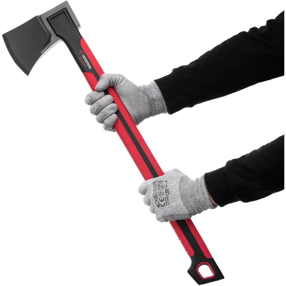 28 Heavy-Duty Wood Splitting Axe for Medium to Large Logs - Non-Slip Composite Handle with Carry Sheath