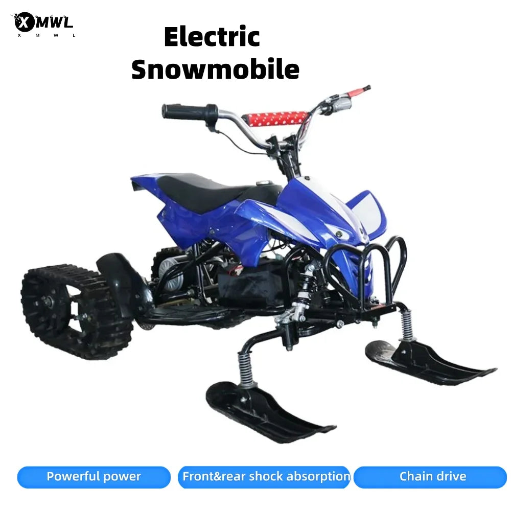 Electric Snowmobile For Kids Outdoor Children's Snow Car Winter Play Equipment For Playground For Adult And Children Snow Sports