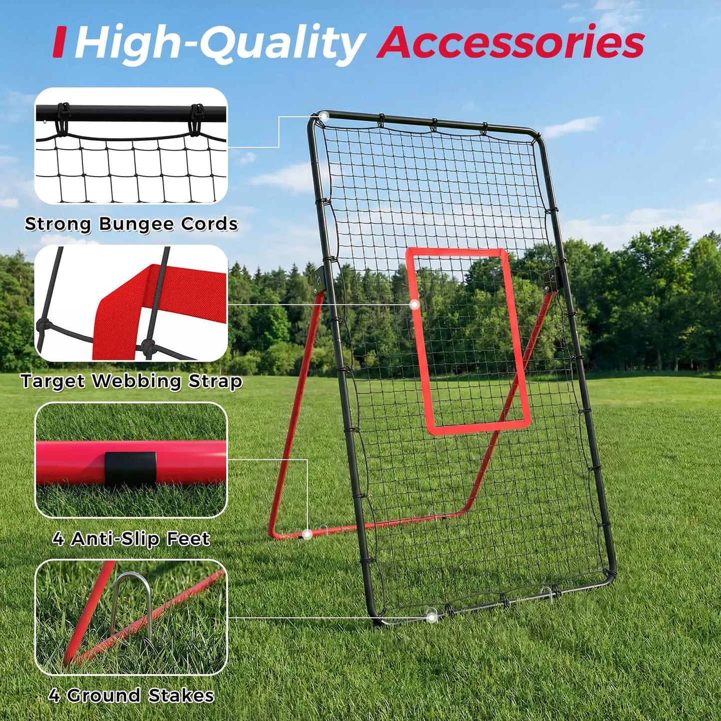 Adjustable Volleyball Rebounder Net, 7x4 ft Large Training Bounce Back Net for Bumping, Spiking & Setting – Sturdy, Multi-Angle