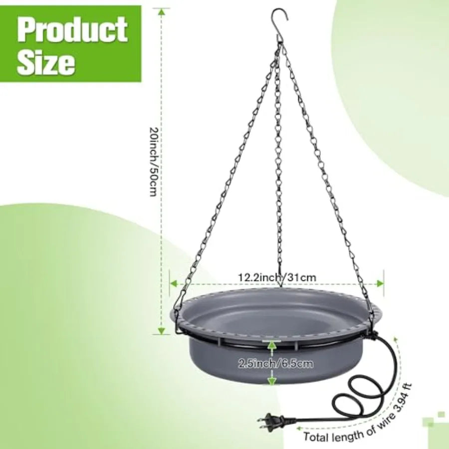 Saillong Bird Baths for Outdoors Bird Bath Bowl Water Feeder Outdoor for Hummingbirds for Garden Yard Patio Lawn Ideal for Attr