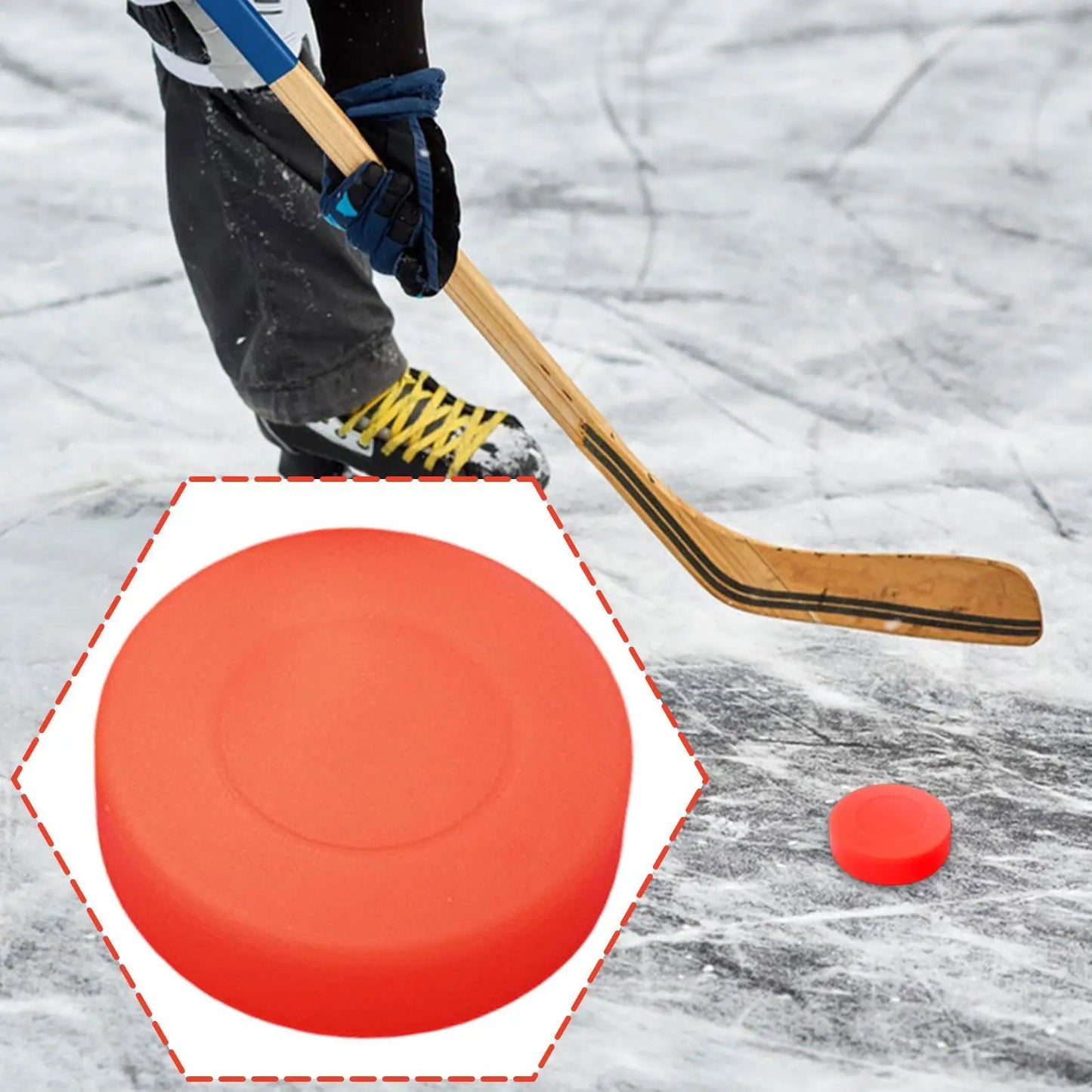 Quality PVC Ice Hockey Puck Skill Development Training Ball for Kids Adults Teams Indoor Outdoor Play