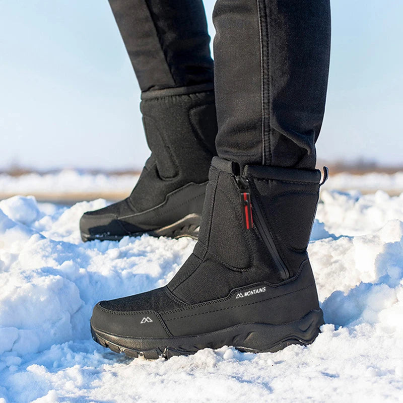 Men's Winter Waterproof Insulated Shell Warm Inner Comfortable Outdoor Snow Boots