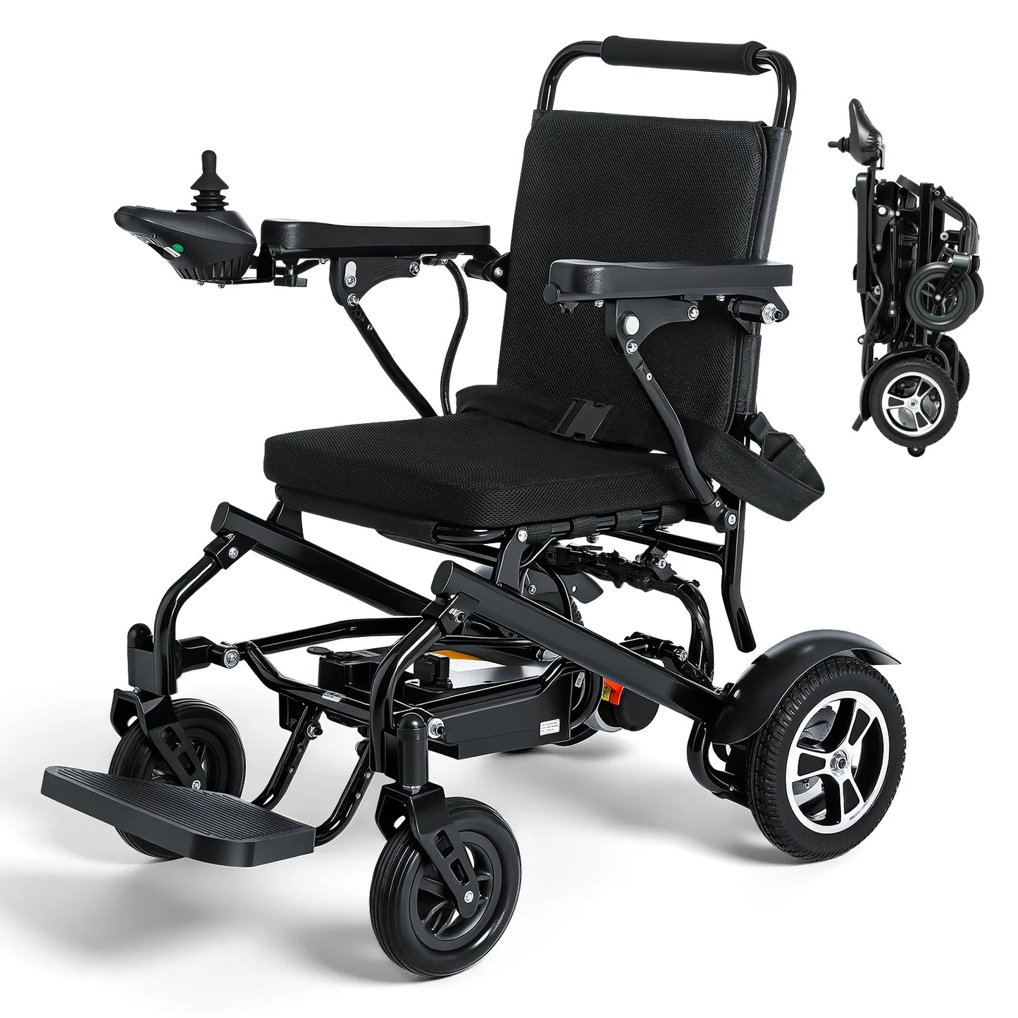 Babaka Electric Wheelchair For Adults Foldable Power Wheelchair Dual Motors 500W Portable Folding Motorized Mobility Aid Seniors