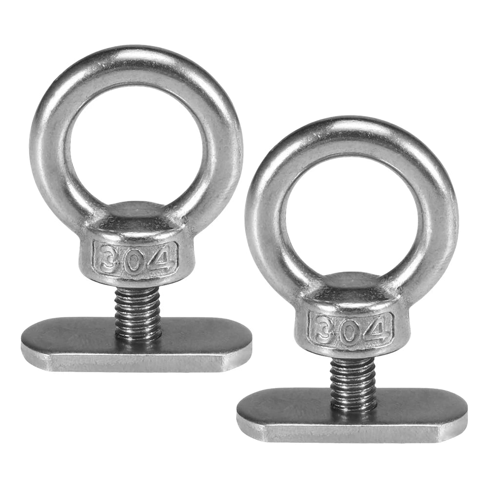 2pcs Stainless Steel Track Mount Kayak Tie Down Eyelet Track Mount Tie Up Eyelet Kayak Tie Down Eye Bolt for Kayak Accessories