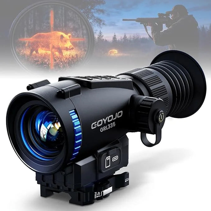 GOYOJO GRL Series Thermal Scopes, 384X288 High Resolution Thermal Imaging Scopes with 55Hz High Sensitivity Optics Night Vision Scopes, Multiple Reticles & Color, RAV Video