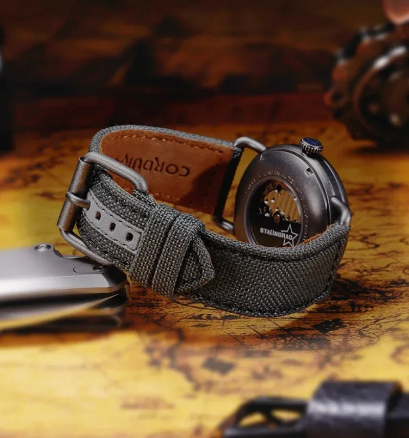 STALINGRAD Original Genuine Mechanical Men's Watch 8215 Movement with Luminous Display, 100 Meter Waterproof, Comes with a Strap