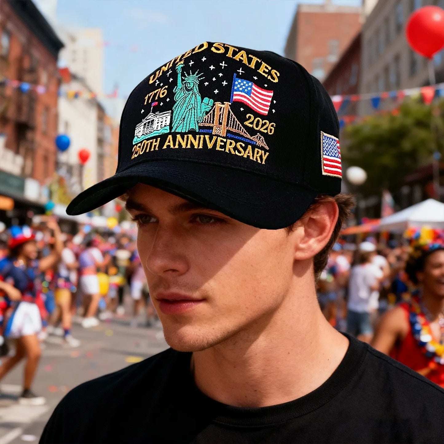 250th Anniversary of America Baseball Cap Statue of Liberty American Flag Hat