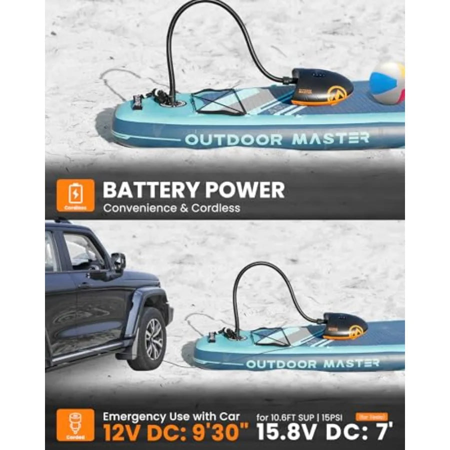 Shark 2S 88.8Wh rechargeable lithium battery electric paddle board pump for SUP inflation/deflation black 20PSI max pressure au