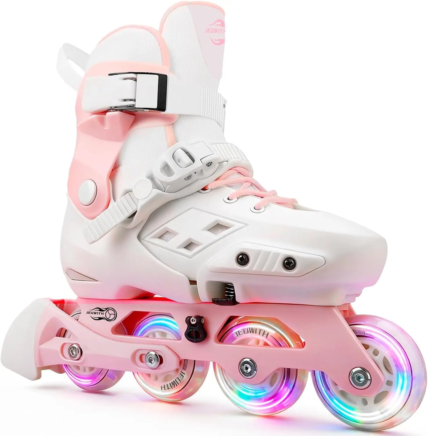 Adjustable Light-Up Inline Skates for Kids, Teens, and Adults - Beginner-Friendly with Safety Features