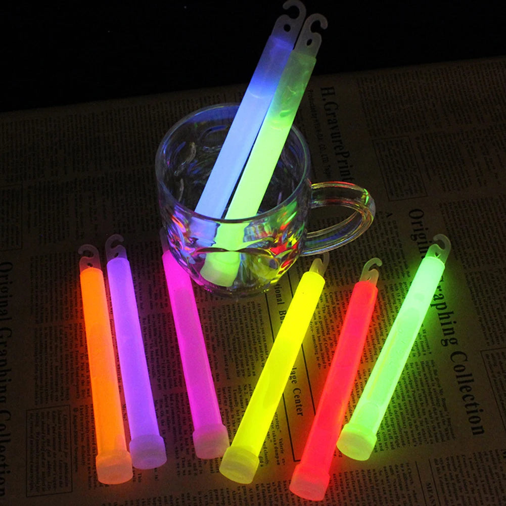 5pcs 6 Inch Outdoor Emergency Glow Sticks Waterproof  Hiking Camping Equipment Concert Party Light Stick