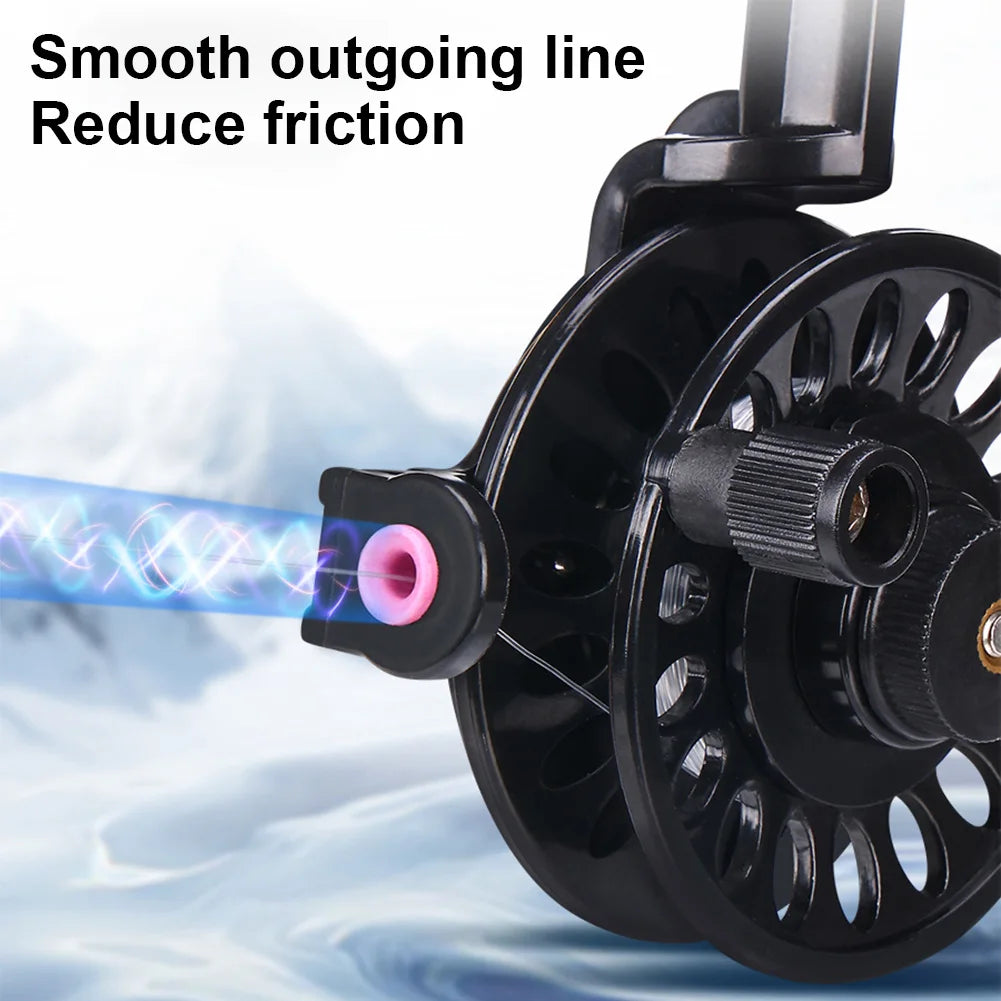 Ice Fishing Reel ABS Lightweight Fishing Wheel Fly Wheel Fly Fishing Reel for Trout Pike Fishing Accessories