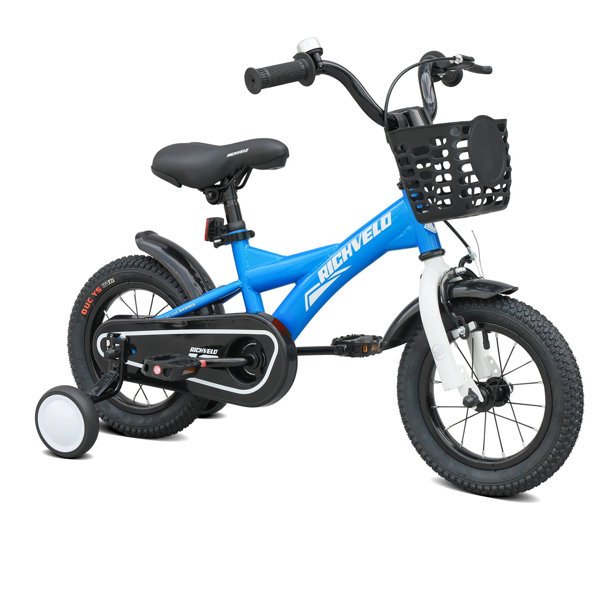 Ye A1202 Kids Bike for Girls 12/14/16 Inch, with Training Wheels, Adjustable Seat, Front Basket, Doll Seat & Colorful Streamers, Toddler Bicycle for 2 - 7 Years Old, Pink Birthday Gift