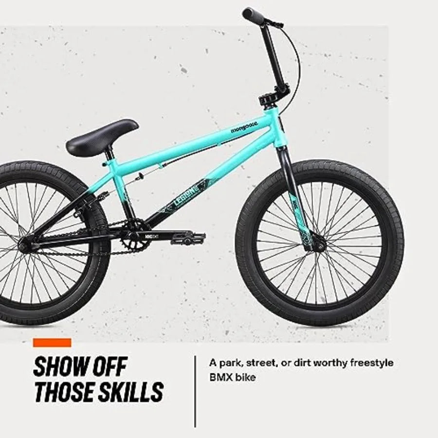 Legion Freestyle BMX Bike for Intermediate Riders 20-Inch Wheels Hi-Ten Steel Frame Micro Drive 25x9T Gearing Suitable for Boys