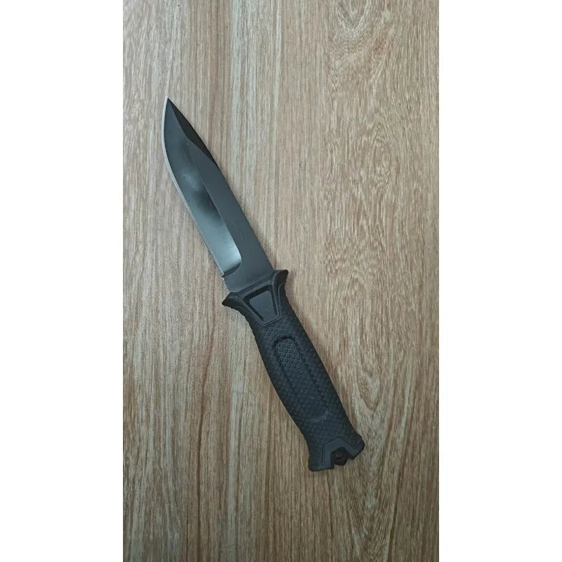 EDC 1500 Fixed Blade Knife 8Cr13Mov Blade Rubber-plastic Handle Outdoor Hiking Camping Fishing Multi-functional Tool