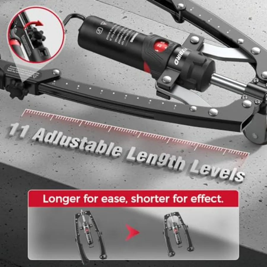 3-in-1 Chest Arm Twister Core Trainer Hydraulic Power CoreFlex for Strength Training 22-440lbs Resistance Black with Ab Roller