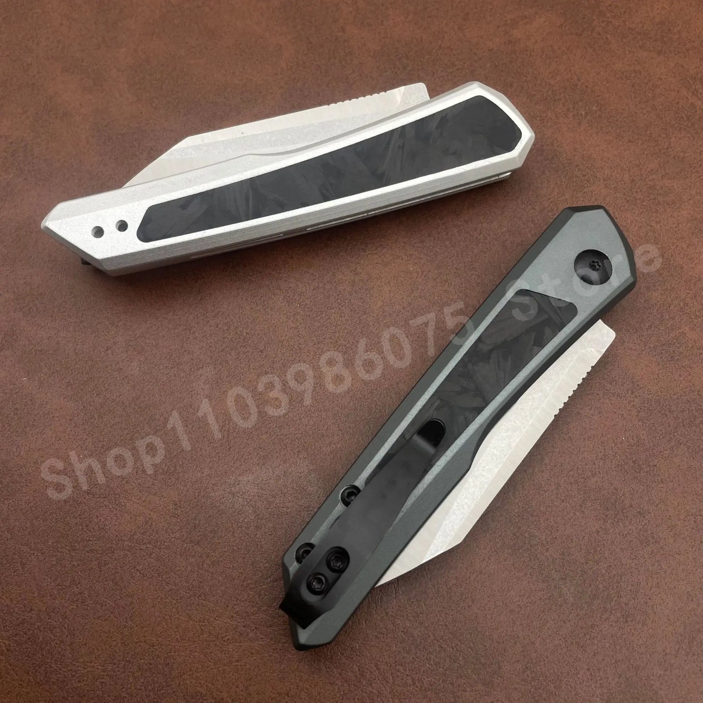 KS 7050 High-Quality Pocket Knife D2 Blade T6 Aluminum Frame Embedded with Carbon Fiber Handle Sharp for Outdoor Camping Use