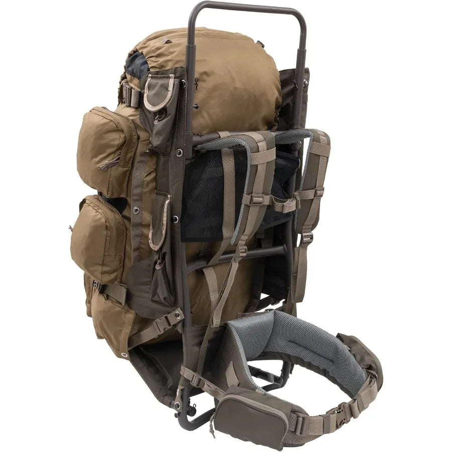 Commander + Pack Bag 5250 in Hunting Backpack with Freighter Frame Rifle Holder Spotting Scope Pocket Ripstop Fab