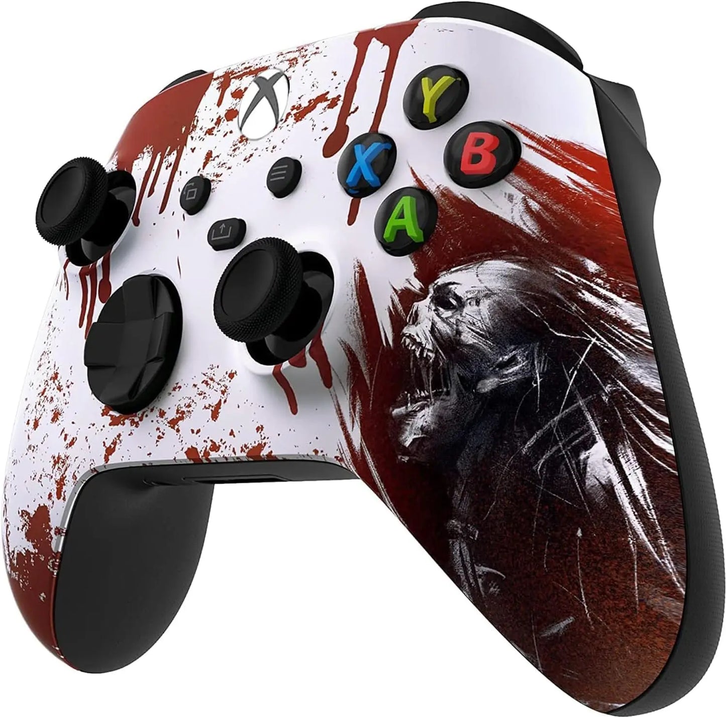 Custom Wireless Xbox Controller for Series X/S & One - Soft Touch Feel, Bloody Zombie Design