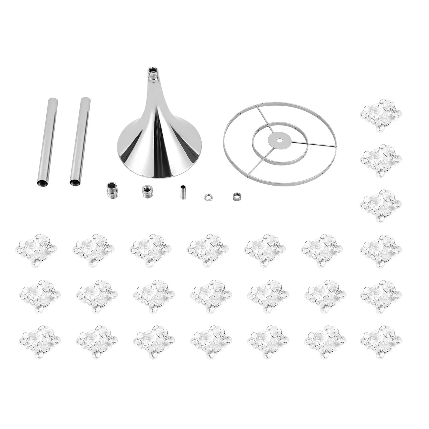Wedding Centerpieces for Tables, 21.9 Inch Height Crystal Flower Stand, Vase Centerpiece Table Decorations with Crystal Bead
