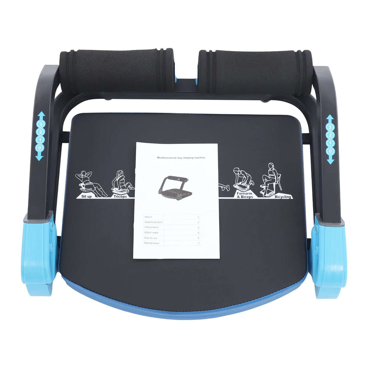Mini Abdominal Exerciser for Home Gym, Ab Roller with Thick Padding Supports 264.55 lbs Compact Portable Design for Core Workout
