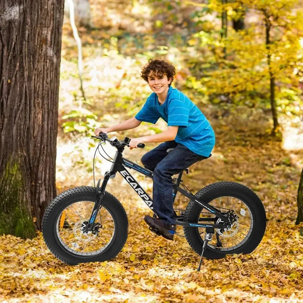 7-Speed Dual Disc Brakes Suspension Mountain Bike for Kids, Suitable for Ages 8-15, All-Terrain Adventure