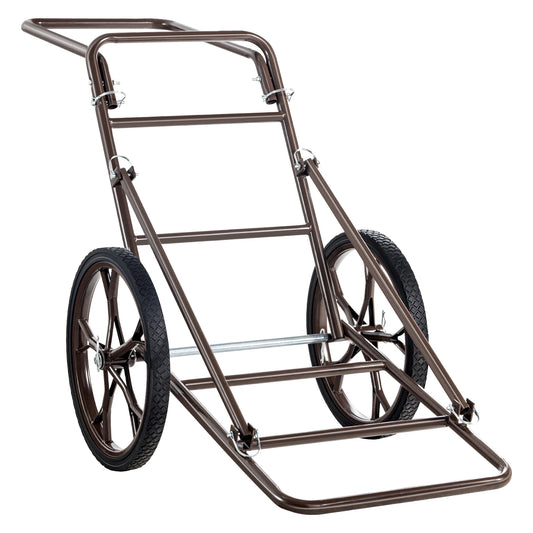 SucceBuy Deer Cart 500 LBS Capacity Folding Game Cart Deer Cart Game Hauler with Big Rubber Wheel & Ergonomic Handle for Hunting