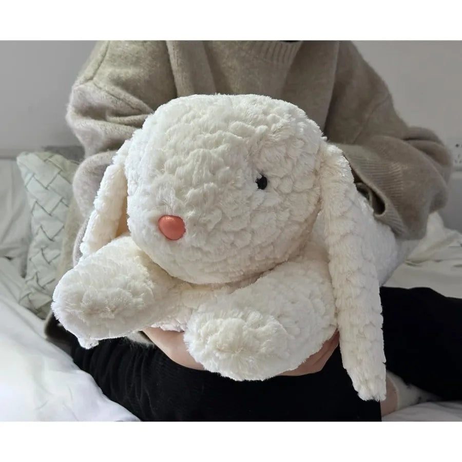 Hofun4U Rabbit Plush Pillow Long Body Stuffed Animal White 47 inch Gift for Adults