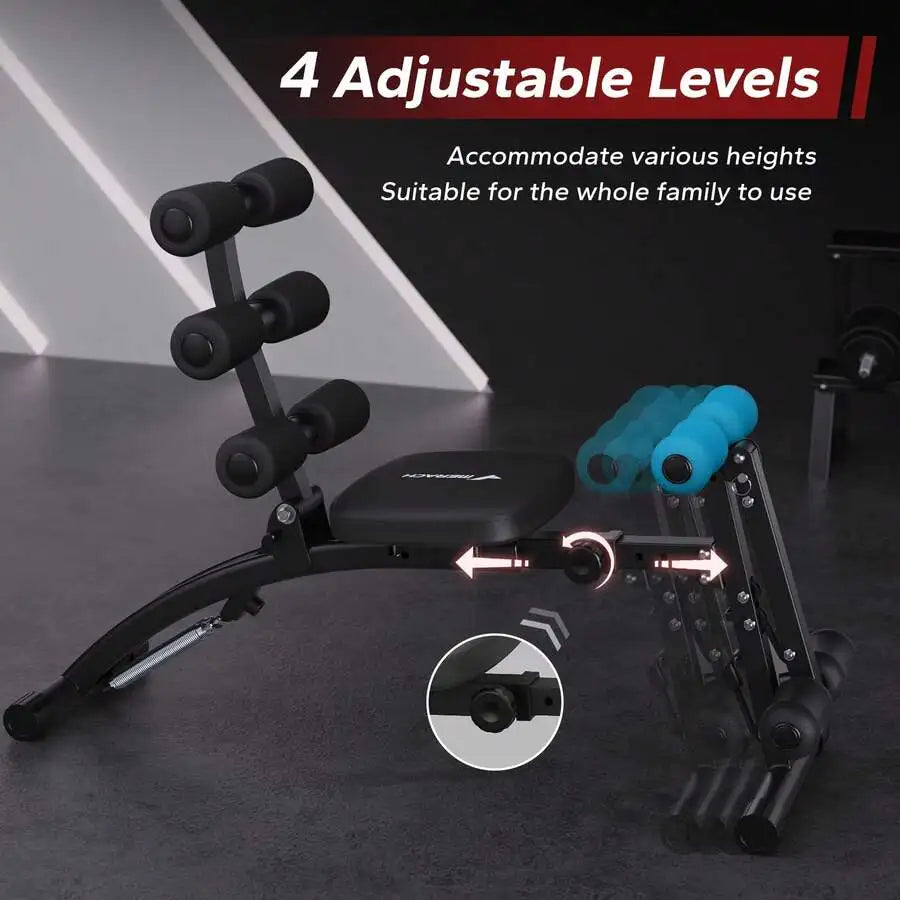 Workout Bench For Home Gym, Ab Machine Exercise Equipment, Multi-Functional Adjustable Ab Trainer, Sit Up Machine For Abdominal, Exercise Chair For Full Body Workout