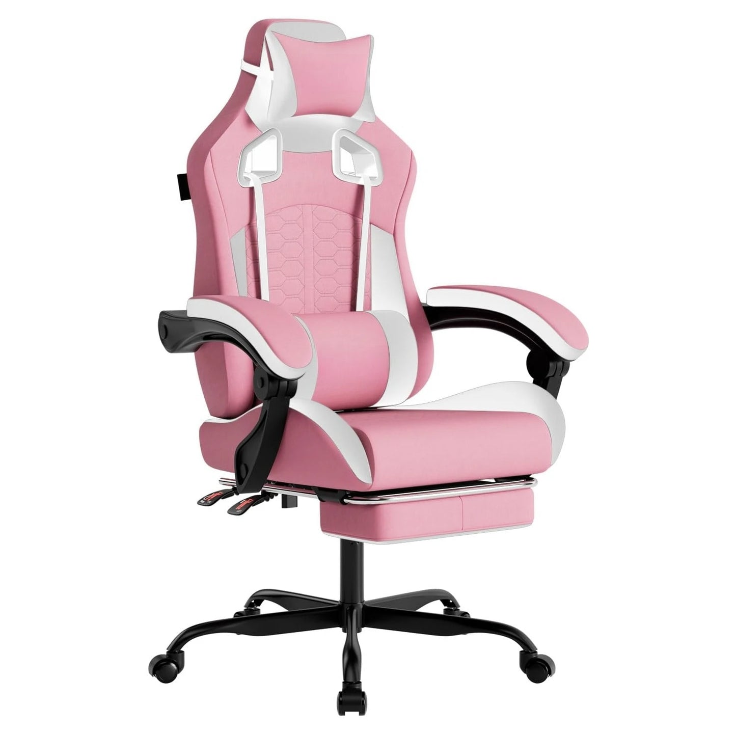 Ergonomic Massage Gaming Chair with Footrest Headrest Lumbar Support High Back PVC Leather 300LBS, Customized
