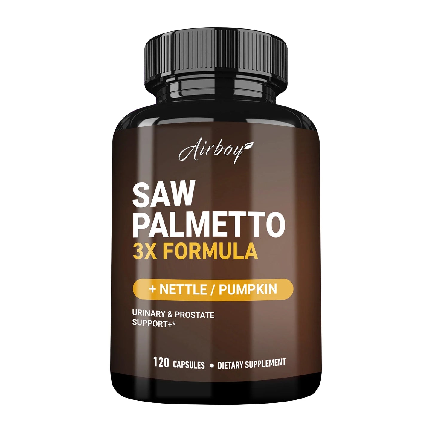 Saw Palmetto Capsules - DHT Blocker, Promotes Urinary Tract and Prostate Health, and Reduces Urination Frequency - 120 Capsules