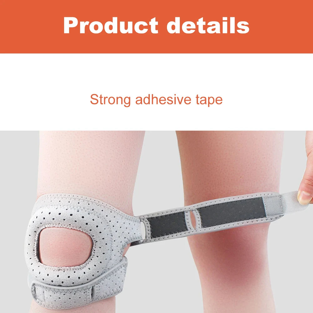 Patella Knee Support Adjustable Knee Compression Sleeve Patella Tendon Knee Strap for Basketball Volleyball Squats