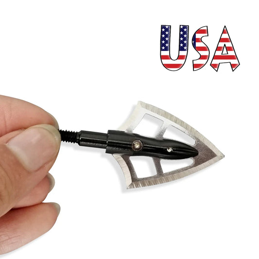 100Grain Arrowheads with Box Broadhead Outdoor Shooting Target Competition for Archery Bow Hunting Shooting 12pcs Arrow Tips