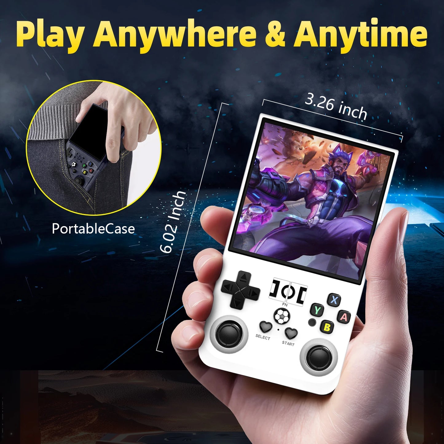 AISLPC R36MAX Handheld Game Console 4.0 Inch 64/128GB RK3326 Chip Retro Portable Video Game Player Open Source Pocket Console