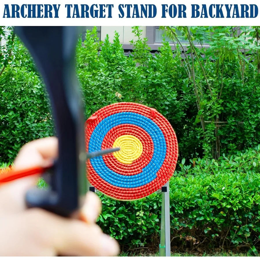 Foldable Metal Archery Target Stand for Backyard Use Durable Straw and Point Bag Target Holder with Easy Carry Design for Outdo